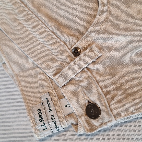 LL Bean Original Fit/Relaxed Jeans Size 4 Tan - Picture 2 of 6